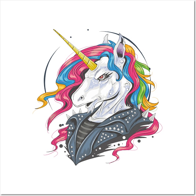 Unicorn Jacket Rider Wall Art by Mako Design 